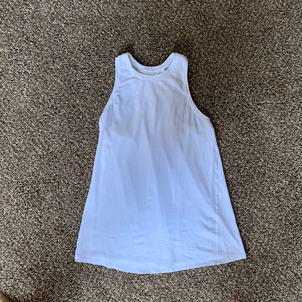 Lululemon white “all tied up” tank